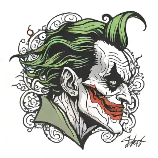 joker face tattoo design idea
