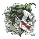 joker face tattoo design idea
