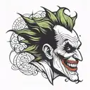 joker face tattoo design idea