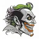joker face tattoo design idea