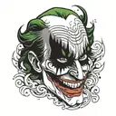 joker face tattoo design idea