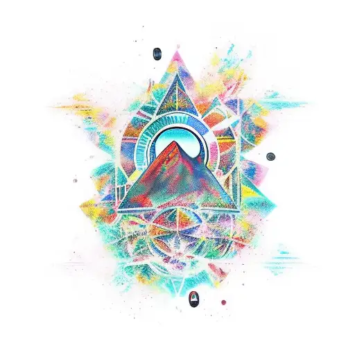 Mixture between abstract and neotraditional half sleeve with these aspects: nature, travel, knowledge, personal growth tattoo design idea