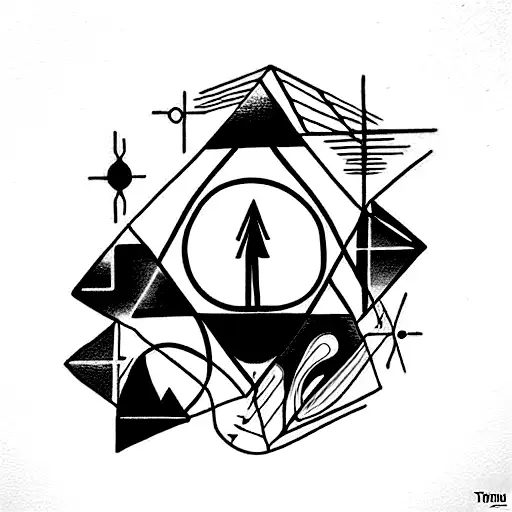 Mixture between abstract and neotraditional half sleeve with these aspects: nature, travel, knowledge, personal growth tattoo design idea