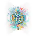 Mixture between abstract and neotraditional half sleeve with these aspects: nature, travel, knowledge, personal growth tattoo design idea