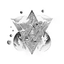 Mixture between abstract and neotraditional half sleeve with these aspects: nature, travel, knowledge, personal growth tattoo design idea