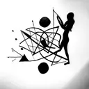 Mixture between abstract and neotraditional half sleeve with these aspects: nature, travel, knowledge, personal growth tattoo design idea