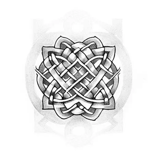 Celtic knotwork intertwined with a silhouette of Edinburgh Castle tattoo design idea