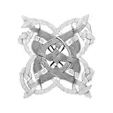 Celtic knotwork intertwined with a silhouette of Edinburgh Castle tattoo design idea