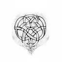 Celtic knotwork intertwined with a silhouette of Edinburgh Castle tattoo design idea