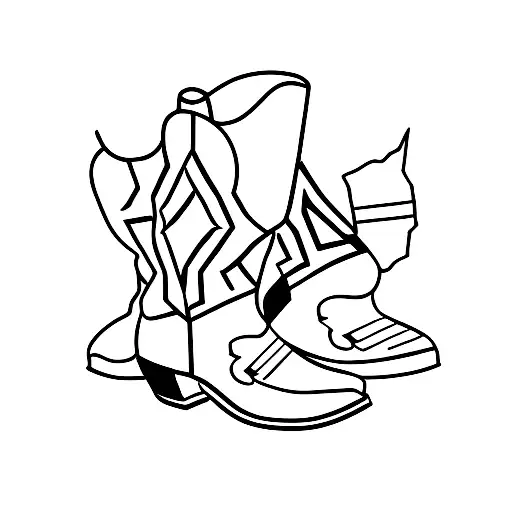 cowboy Boots  tattoo design idea