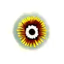 philippines sun with daisy flower tattoo design idea