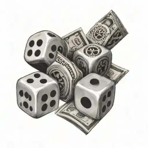 602 PHX CARDS MONEY DICE WITH I10 WEST tattoo design idea
