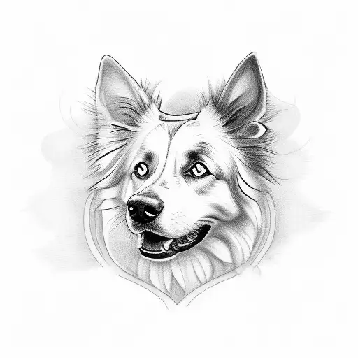 border collie tattoo design idea