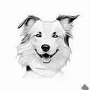border collie tattoo design idea