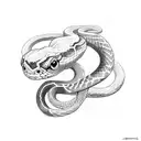 snake eating its own tale tattoo design idea