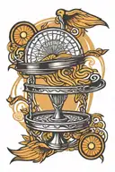 disc golf basket tattoo design idea