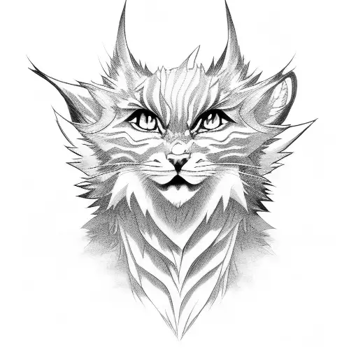 An anime-inspired portrait of Ash Lynx tattoo design idea