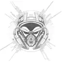 cyberpunk tattoo design idea