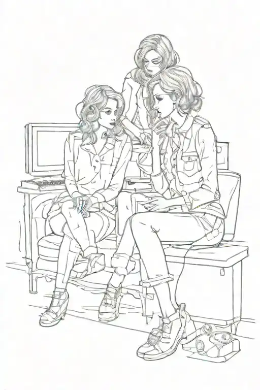 TV Girls Album French Exit tattoo design idea