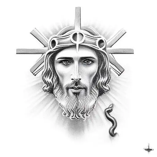 jesus and Leon tattoo design idea