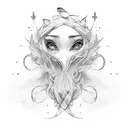 wind in. y  tattoo design idea