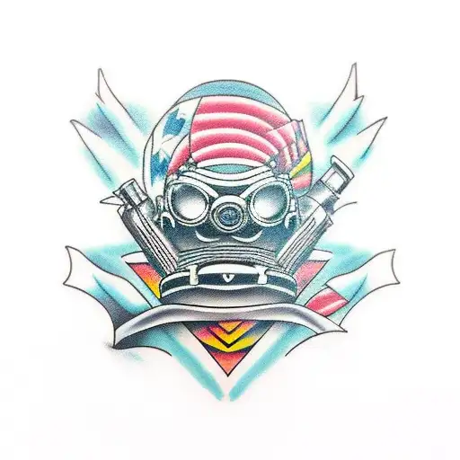 avant de bmw e30 dans un éclair tattoo design idea