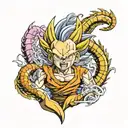 dragon ball z tattoo design idea