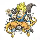 dragon ball z tattoo design idea