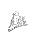a bird on a branch tattoo design idea