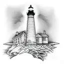 Lighthouse on кщсл tattoo design idea