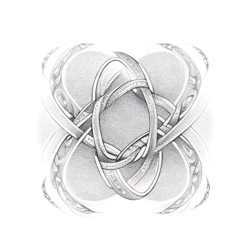 Infinity Symbol with a heart and petals  tattoo design idea