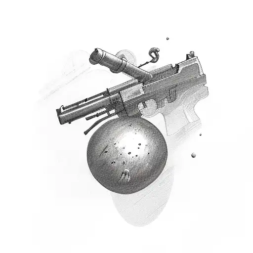 tomato with guns  tattoo design idea