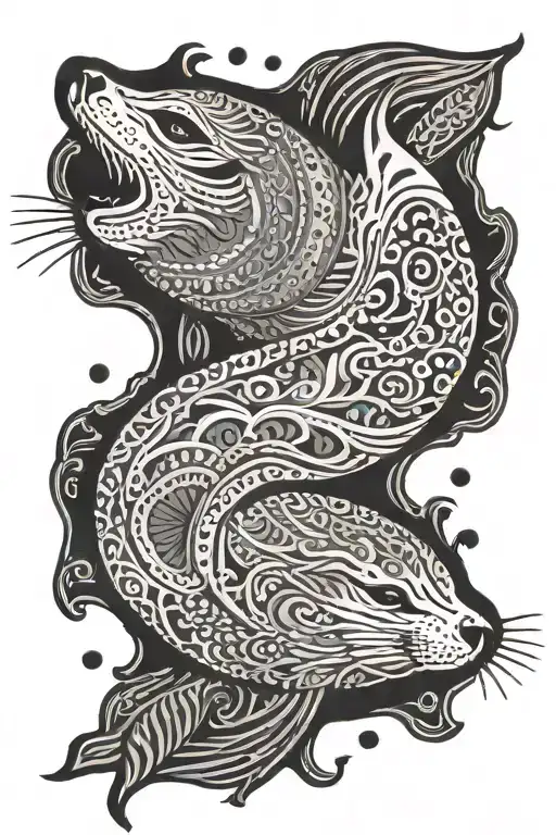 seal tribal tattoo design idea