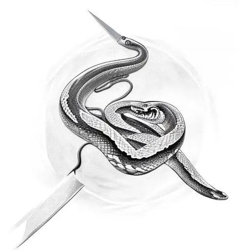 snake drawing realistic