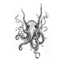 giant squid tattoo design idea