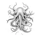 giant squid tattoo design idea