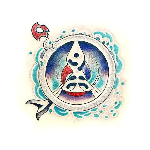 Drowning or diving? tattoo design idea