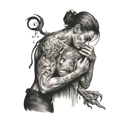 Create tatto based on abusive mom and lack of father  tattoo design idea