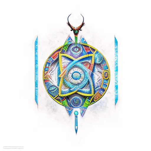 shaman north pagan  tattoo design idea