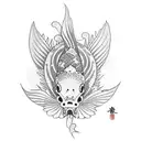 koi pond tattoo design idea