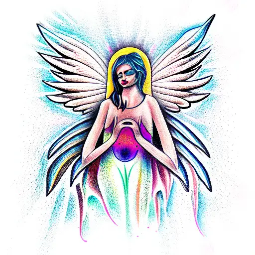angel tattoo design idea