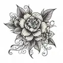 floral full elbow  tattoo design idea