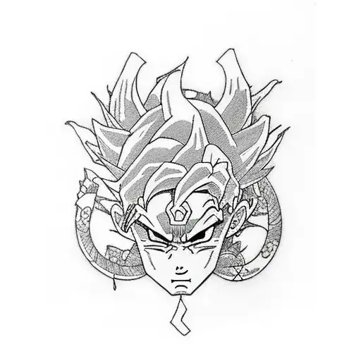 kid goku tattoo design idea
