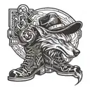 howling wolf, Durango scorpion, woody cowboy hat, controller, kingdom hearts  keyblade, and woody cowboy boots  tattoo design idea