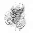 garter tattoo design idea