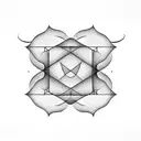 cloud turning into geometric pattern on throat tattoo design idea