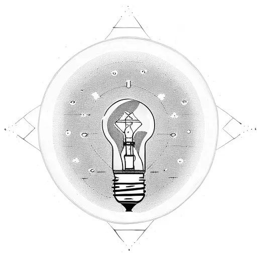 light bulb tattoo design idea