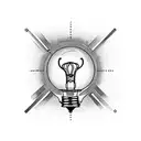 light bulb tattoo design idea