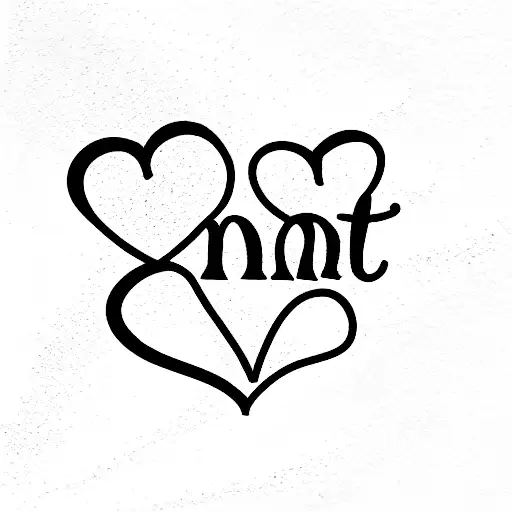 heart banner mom tattoo design idea