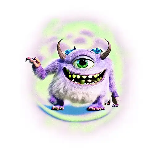monsters inc, sully boo tattoo design idea